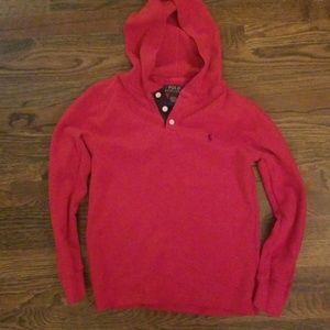 Polo pullover with hoodie